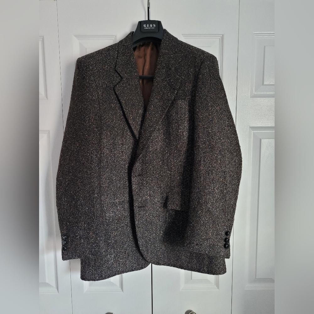 Brown/Grey Wool Blend Blazer Made in Canada 🇨🇦